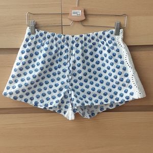 Love by GAP Blue White Sleep Boxer Shorts 100% Cotton Size XS